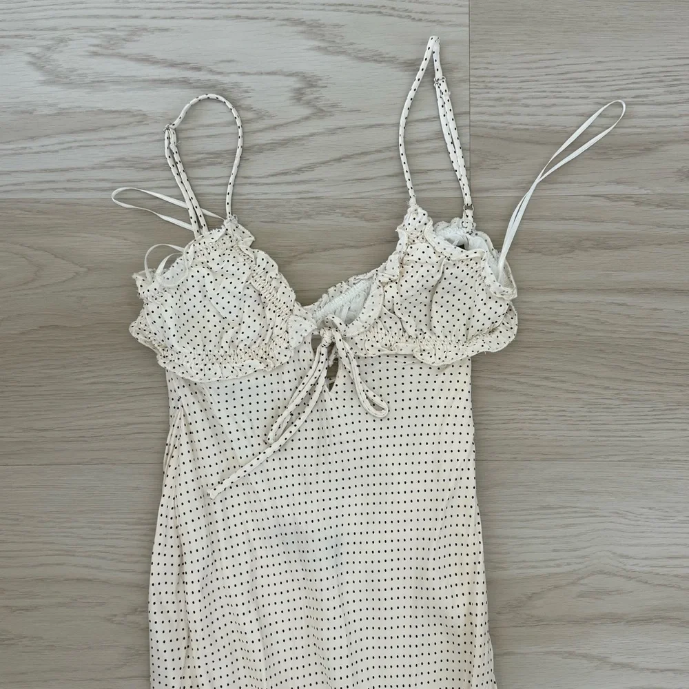 Zara Cream Maxi Dress with Polka Dots - Picture 2 of 5